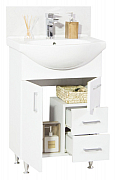 KIT BASE AND WASHBASIN SERIES 005, WITH DRAWERS, ECO 55 WHITE_1