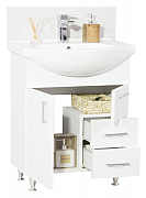 KIT BASE AND WASHBASIN SERIES 005, WITH DRAWERS, ECO 65 WHITE_1