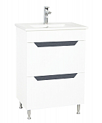 KIT MDF BASE AND WASHBASIN, SERIES 056 60CM, DRAWERS, WHTE ANTHRACIT_0