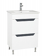 MDF BASE AND WASHBASIN, SERIES 056 60CM, DRAWERS, WHTE ANTHRACIT_0