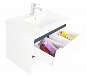 KIT MDF BASE AND WASHBASIN, SERIES 056 70CM, SUSPENDED WITH DRAWERS, WHITE ANTHRACIT_2
