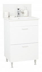 KIT BASE AND WASHBASIN, SERIES 067, with drawers, 50CM, WHITE
