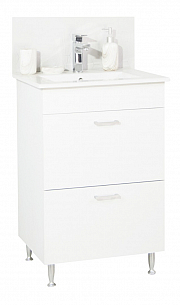 KIT BASE AND WASHBASIN, SERIES 067, with drawers, 50CM, WHITE