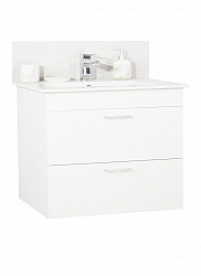 KIT BASE AND WASHBASIN, SERIES 067, suspended with drawers, 70CM, WHITE