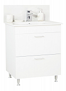 KIT BASE AND WASHBASIN, SERIES 067, with drawers, 70CM, WHITE_0