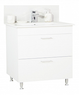 KIT BASE AND WASHBASIN, SERIES 067, with drawers, 80CM, WHITE