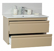 BASE AND WASHBASIN SERIES 086, 80CM, SUSPENDED WITH DRAWERS, CAPPUCINO_1