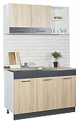 Hang up kitchen cabinet SARONA 120cm, chipboard, SONOMA/ANTHRACIT_3