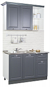 KITCHEN KIT 120CM with drawer, MDF FRONT, ANTHRACIT_0