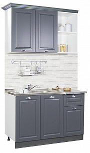 KITCHEN KIT 120CM with drawer, MDF FRONT, ANTHRACIT