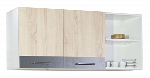 Hang up kitchen cabinet SARONA 120cm, chipboard, SONOMA/ANTHRACIT