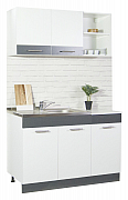 Bottom kitchen cabinet SARONA 120cm, chipboard, WHITE/ANTHRACIT_3