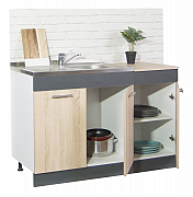 Bottom kitchen cabinet SARONA 120cm, chipboard, SONOMA/ANTHRACIT_1