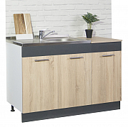 Bottom kitchen cabinet SARONA 120cm, chipboard, SONOMA/ANTHRACIT_0