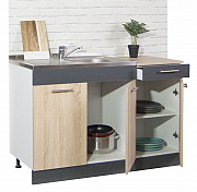 Bottom kitchen cabinet SARONA 120.01cm, chipboard, SONOMA/ANTHRACIT_1