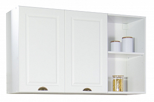 Hang up kitchen cabinet SQUARE 120CM, MDF, WHITE