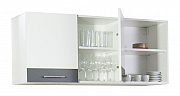 Hang up kitchen cabinet SARONA 120cm, chipboard, WHITE/ANTHRACIT_1