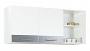 Hang up kitchen cabinet SARONA 120cm, chipboard, WHITE/ANTHRACIT_0