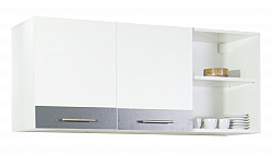Hang up kitchen cabinet SARONA 120cm, chipboard, WHITE/ANTHRACIT