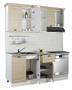 KITCHEN set 180.01CM with drawer, MDF FRONT, beech_1