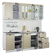 MDF Kitchen cabinet set SQUARE 200.02cm, beech_1
