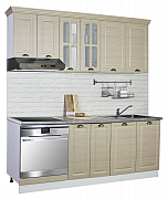 MDF Kitchen cabinet set 200cm, rustic beech_0