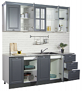 MDF Kitchen cabinet set SQUARE 200.02cm, anthracit_1