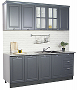 MDF Kitchen cabinet set SQUARE 200.02cm, anthracit_0