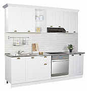 KITCHEN set 240.01CM with drawer, MDF FRONT, rustic WHITE_0