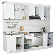 KITCHEN set 240.01CM with drawer, MDF FRONT, rustic WHITE_1