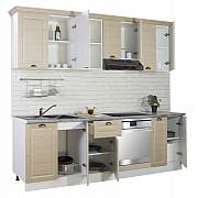 KITCHEN set 240.01CM with drawer, MDF FRONT, beech_1