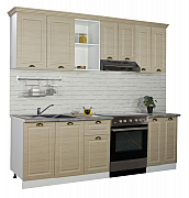 KITCHEN set 240CM with drawer, MDF FRONT, beech_0