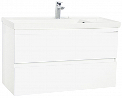 BASE AND WASHBASIN SERIES 286  100CM SUSPENDED DRAWERS WHITE