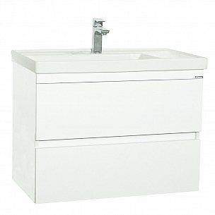 BASE AND WASHBASIN SERIES 286  80CM SUSPENDED DRAWERS WHITE