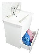 BASE AND WASHBASIN SERIES 386, SUSPENDED WITH DRAWERS 60CM, WHITE_3