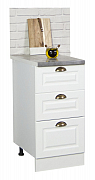 BASE CABINET KITCHEN SQUARE 40 CM WITH DRAWERS MDF WHITE_0