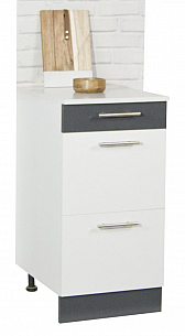 Bottom kitchen cabinet SARONA 40cm, chipboard, WHITE/ANTHRACIT