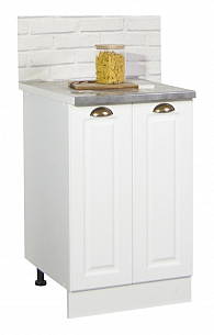 BASE CABINET KITCHEN SQUARE 50 CM WITH DOORS MDF WHITE