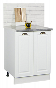 BASE CABINET KITCHEN SQUARE 60 CM WITH DOORS MDF WHITE_0