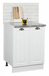BASE CABINET KITCHEN SQUARE 60 CM WITH DOORS MDF WHITE
