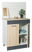 Bottom kitchen cabinet SARONA 60cm, chipboard, SONOMA/ANTHRACIT_1