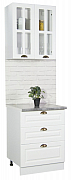 BASE CABINET KITCHEN SQUARE 60 CM WITH DRAWERS MDF WHITE_4
