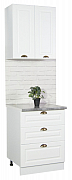 BASE CABINET KITCHEN SQUARE 60 CM WITH DRAWERS MDF WHITE_3