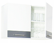 Hang up kitchen cabinet SARONA 60cm, chipboard, white/anthracite_1