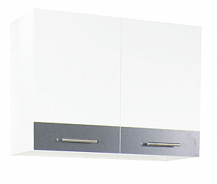 Hang up kitchen cabinet SARONA 60cm, chipboard, white/anthracite