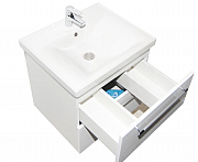 MDF BASE AND WASHBASIN, SERIES 754, 60CM, SUSPENDED WITH DRAWERS, WHITE_1