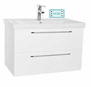 MDF BASE AND WASHBASIN KIT, SERIES 754–80CM,SUSPENDED WITH DRAWERS, WHITE_0