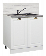 BASE CABINET KITCHEN SQUARE 80 CM WITH DOORS MDF WHITE_0