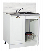 BASE CABINET KITCHEN SQUARE 80 CM WITH DOORS MDF WHITE_1