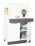 Bottom kitchen cabinet SARONA 80cm with drawer, chipboard, WHITE/ANTHRACIT_1